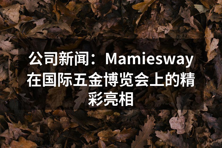 Mamiesway展位吸引了众多参观者